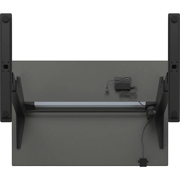 Schreibtisch Atlanta elektrisch höhenverstellbar gerade BxT 1200 x 800 mm dunkelgrau/schwarz. TAKKT Industrial-4