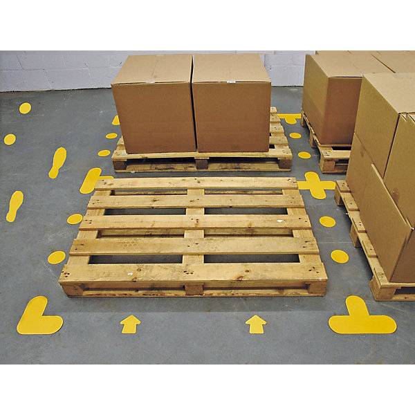 PVC-Bodenmarkierungen Typ Kreuz VE 50 Stk LxB 300 x 300 mm. TAKKT Industrial & Packaging GmbH 11211549-3