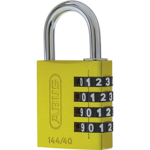 Zahlenschloss Aluminium mit verstellbaren Code 144/40 VE 6 Stk gelb. ABUS | August Bremicker Söhne Bremicker-0
