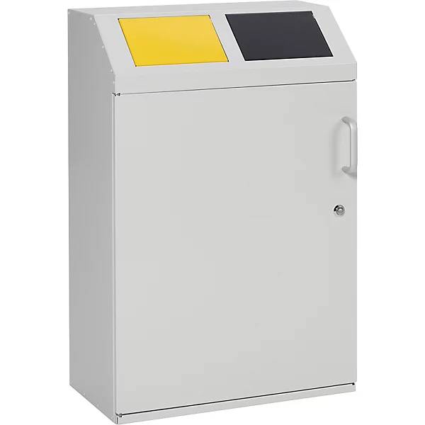 Wertstoffsammelschrank Volumen 2 x 50 l lichtgrau RAL 7035. TAKKT Industrial & Packaging GmbH 49958649-3