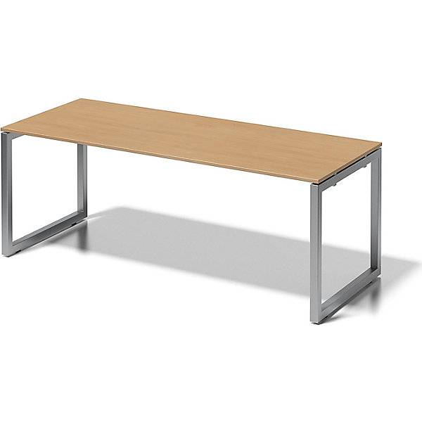 Schreibtisch CITO O-Gestell HxBxT 740 x 2000 x 800 mm Gestell silber Platte Buche. BISLEY 486410 49