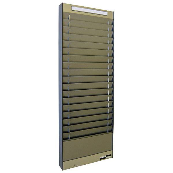 Dokumentensortiertafel 1 x 18 Fächer DIN A5 Dokumentenlage horizontal alusilber. Display Developments Limited