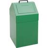 Wertstoffbehälter mit Einwurfklappe Volumen 45 l grün BxH 330 x 640 mm stationär. Stumpf Metall GmbH 75491249