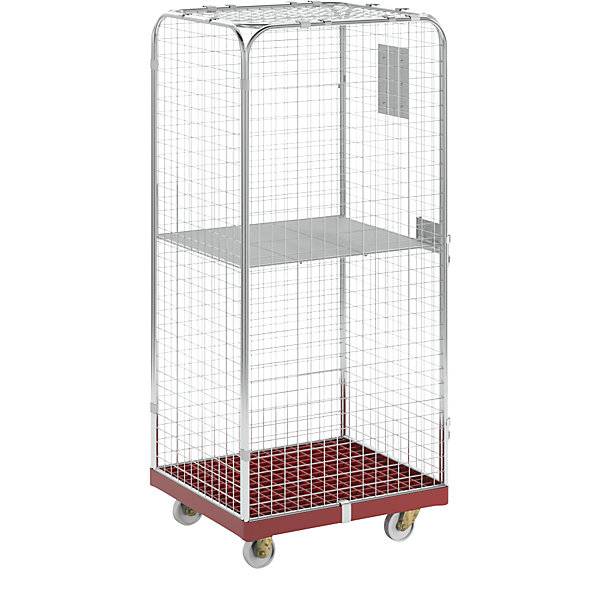 Rollbehälter SAFE HxBxT 1800 x 720 x 810 mm Rollplatte rot. ESB Engineering System Bau GmbH 96844849