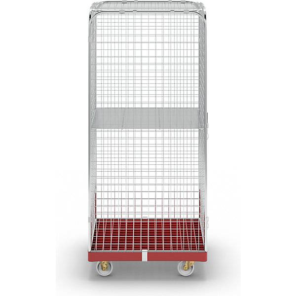 Rollbehälter SAFE HxBxT 1800 x 720 x 810 mm Rollplatte rot. ESB Engineering System Bau GmbH 96844849-2