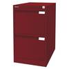 Hängeregistraturschrank 1-bahnig 2 Schübe DIN A4 kardinalrot. BISLEY 113695 49