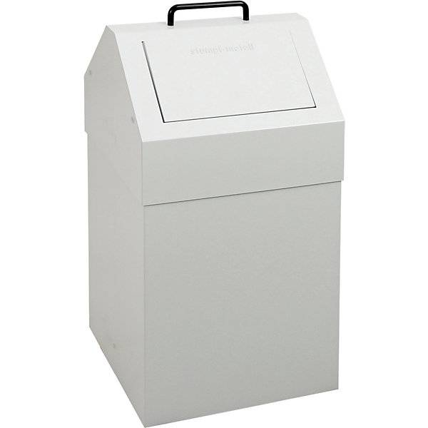 Wertstoffbehälter mit Einwurfklappe Volumen 45 l grau BxH 330 x 640 mm stationär. Stumpf Metall GmbH 75491149