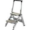 Alu-Klapptreppe Stufen Aluminium geriffelt mit Sicherheitsbügel 2 Stufen. WAKÜ-Geräte GmbH 52397249
