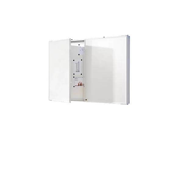 Whiteboard-Klapptafel Komplettset Stahlblech emailliert Bildwandformat 16 : 10. Smit Visual Supplies BV-0