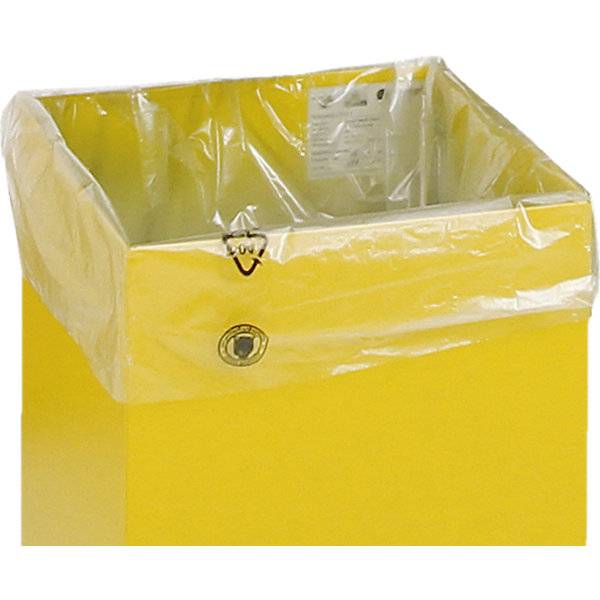 Wertstoffbehälter mit Einwurfklappe Volumen 45 l gelb BxH 330 x 640 mm stationär. Stumpf Metall GmbH 75491449-4