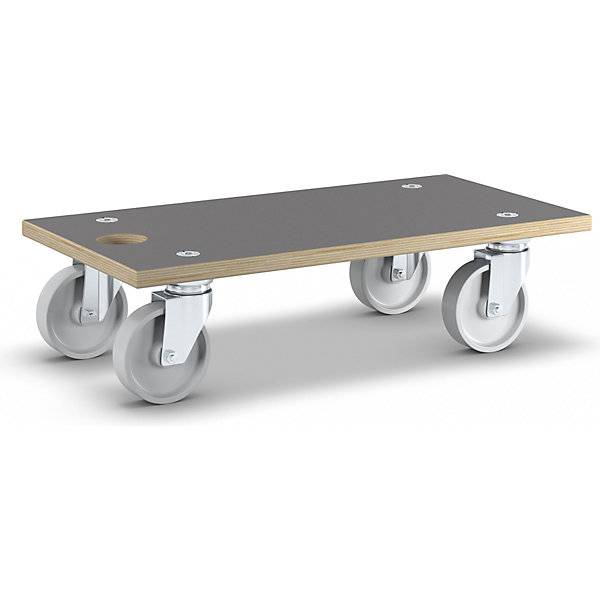 Transportroller MaxiGRIP rechteckig mit FSC®-Zertifizierung LxBxH 575 x 300 x 150 mm Tragfähigkeit 500 kg.