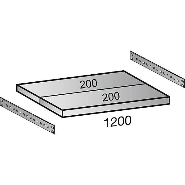 Industrie- und Lagersteckregal H 2640 mm Bodenbreite 1200 mm 7 Böden Tiefe 400 mm Grundregal. Scholz-2