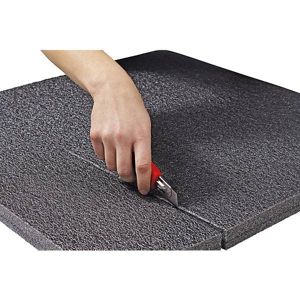Schaumplatte aus PE VE 20 Stk LxB 600 x 600 mm anthrazit Materialstärke 25 mm. TAKKT Industrial & Packaging-2