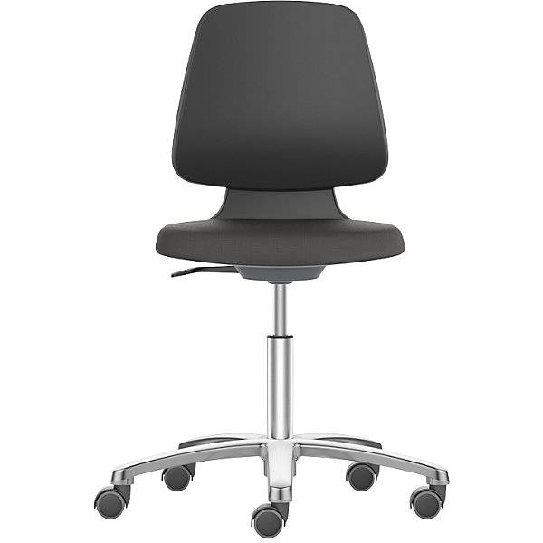 Arbeitsdrehstuhl LABSIT Fünffuß mit Rollen Sitz mit Stoffbezug orange. Bimos-Sitztechnik | Interest. Buerom.-4
