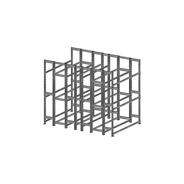 Reifenregal verzinkt Blockregal 3 Ebenen Anbaufeld. Scholz Regalsysteme GmbH 50596949-1