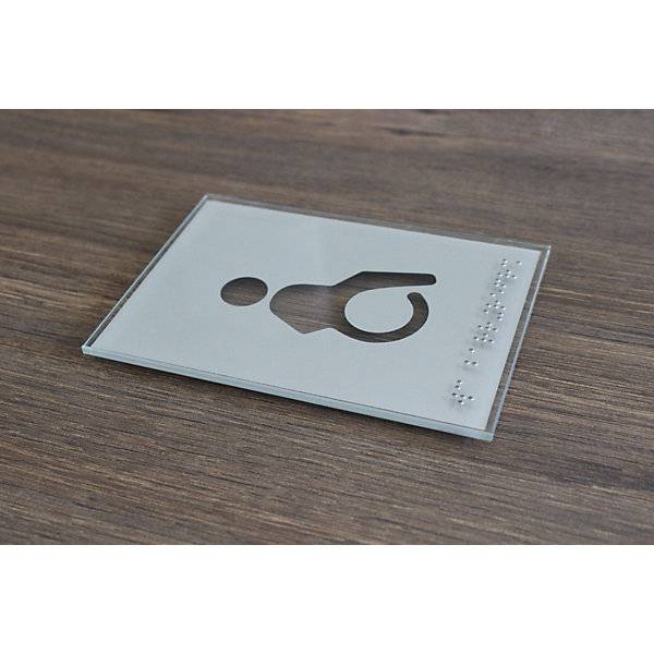 Türschild Piktogramm WC Braille HxB 148 x 105 mm barrierefrei. Moedel GmbH | Schilderfabrikation 68640149-0