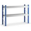 Schwerlast-Großfachregal mit Drahtgitterauflagen Rahmenfarbe Blau HxBxT 1996 x 2860 x 800 mm Grundregal. MAN