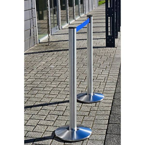 Gurtpfosten Beltrac EXTEND Aluminium Pfosten blau Gurt dunkelblau. VIA GUIDE GmbH 69225149-4