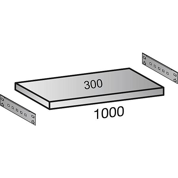 Industrie- und Lagersteckregal H 3000 mm Bodenbreite 1000 mm 7 Böden Tiefe 300 mm Anbauregal. Scholz-2