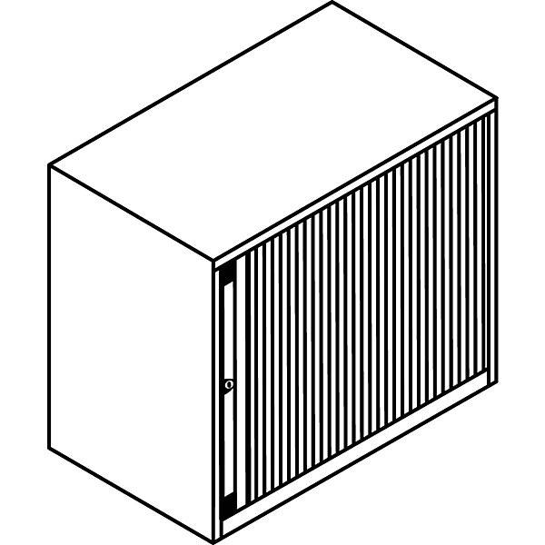 Euro-Rollladenschrank Breite 800 mm 1 Fachboden schwarz. TAKKT Industrial & Packaging GmbH 56448649-1