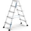 Profi-Stufenleiter eloxiert beidseitig begehbar 2 x 5 Stufen. Zarges GmbH 25921749