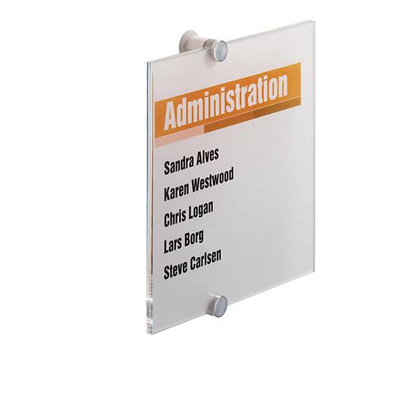 Türschild CRYSTAL SIGN aus Acrylglas VE 5 Stk HxB 210 x 210 mm. Durable | Hunke & Jochheim GmbH & CO. KG-0