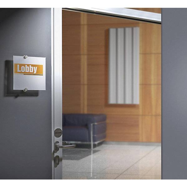 Türschild CRYSTAL SIGN aus Acrylglas VE 5 Stk HxB 210 x 210 mm. Durable | Hunke & Jochheim GmbH & CO. KG-1