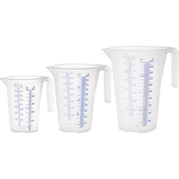 Messbecher transparent Satz mit je 1 x 05 / 1 / 2 l VE 6 Stk PP mit Skala 3 Trichter. PRESSOL Schmiergeräte-1