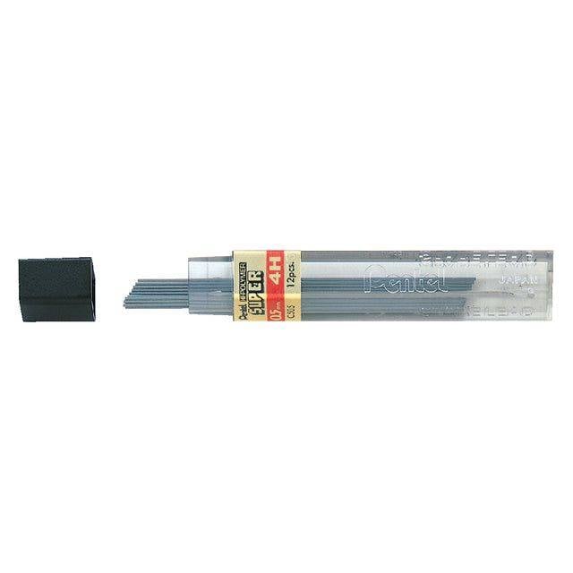 Pentel Druckbleistift-Mine HI-POLYMER SUPER, Härtegrad: 4H-1