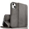 NALIA Echt-Leder Flipcase für iPhone 15 Hülle, Rindsleder Schutzhülle Lederhülle mit RFID-Schutz, Standfunktion Klappbar