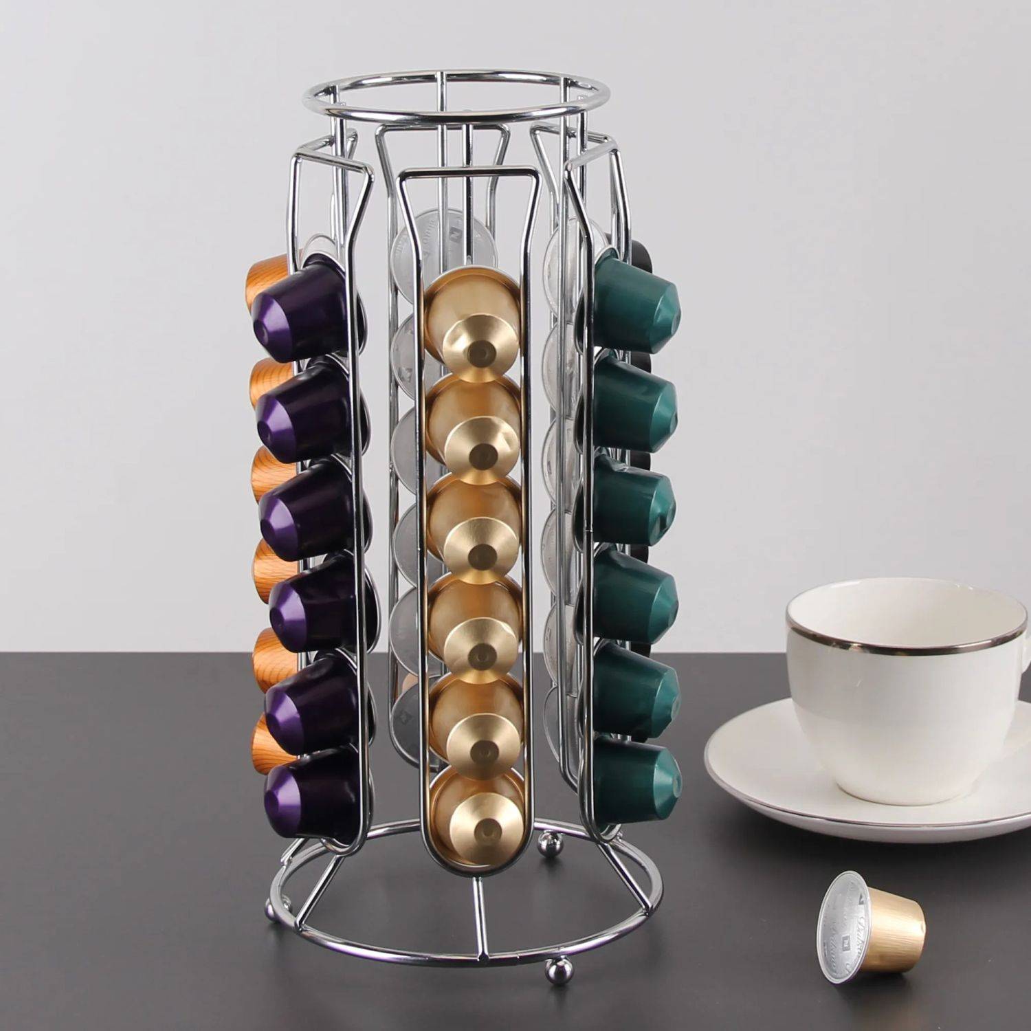 Kaffeekapsel Ständer Halter für 36 Kapseln kompatibel mit Nespresso Kapselhalter Kapselspender-2