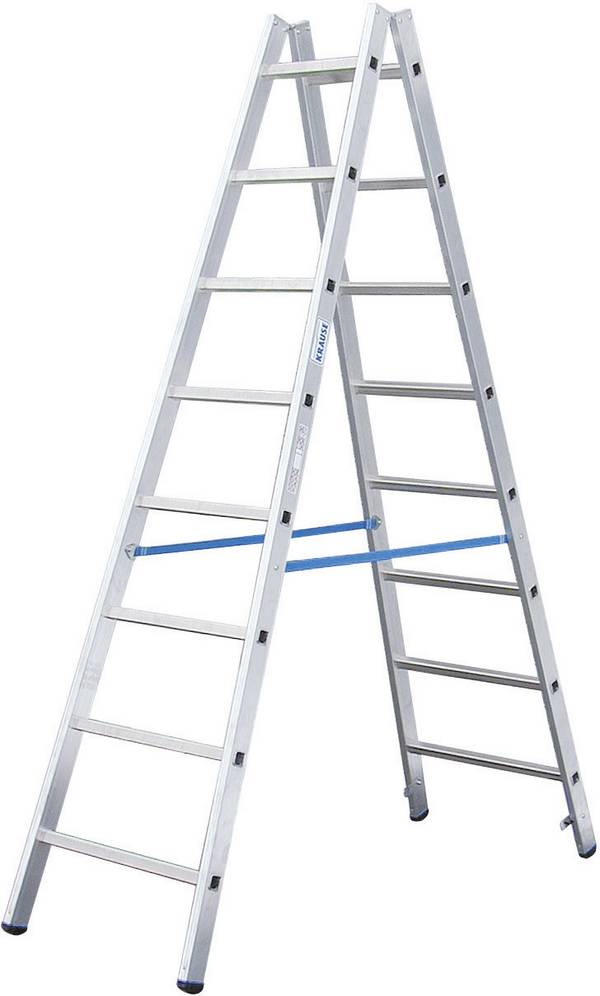 Krause STABILO® 124906 Aluminium Stufen-Doppelleiter Arbeitshöhe (max.): 3.05 m Silber DIN EN 131 6.3 kg