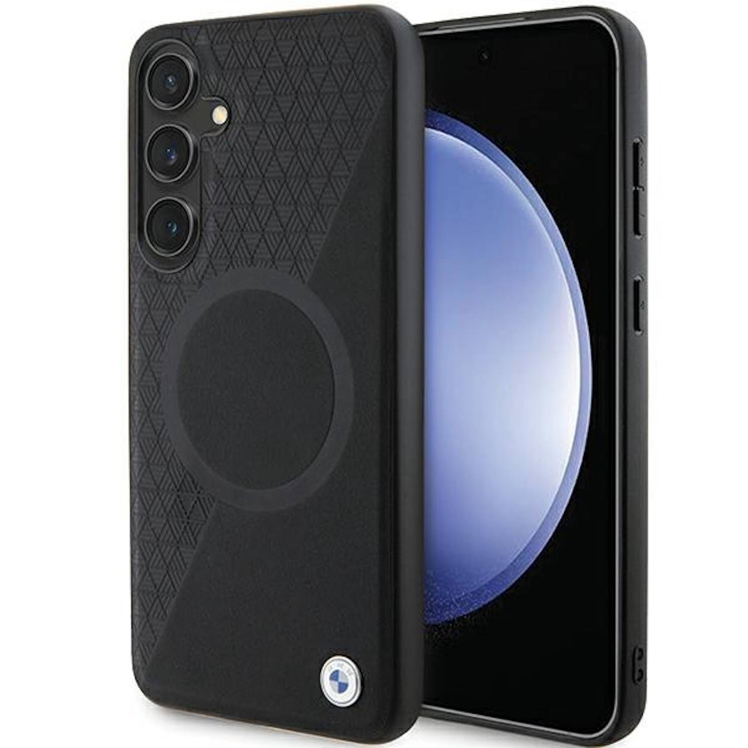 Samsung Galaxy S24 BMW Signature Leather Half Texture & Circle MagSafe-0