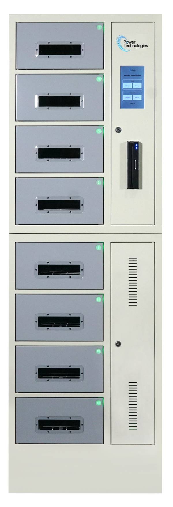 CSC-LOCKER-8™ Ladeschrank / Ladefach, 8 Schliessfächer, mit UV-C Desinfektion, Schloss mit RFID-System, USB-C, 220V EU