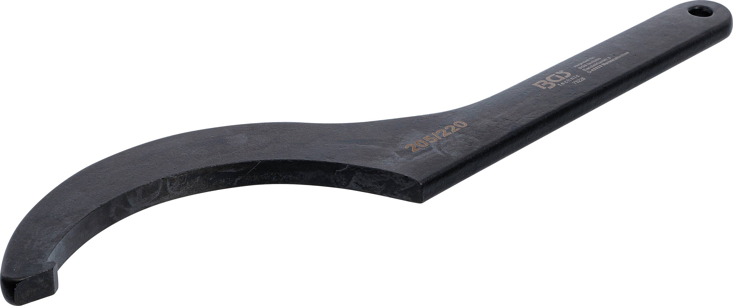 BGS 73226 Hakenschlüssel mit Nase, 205 - 220 mm-2