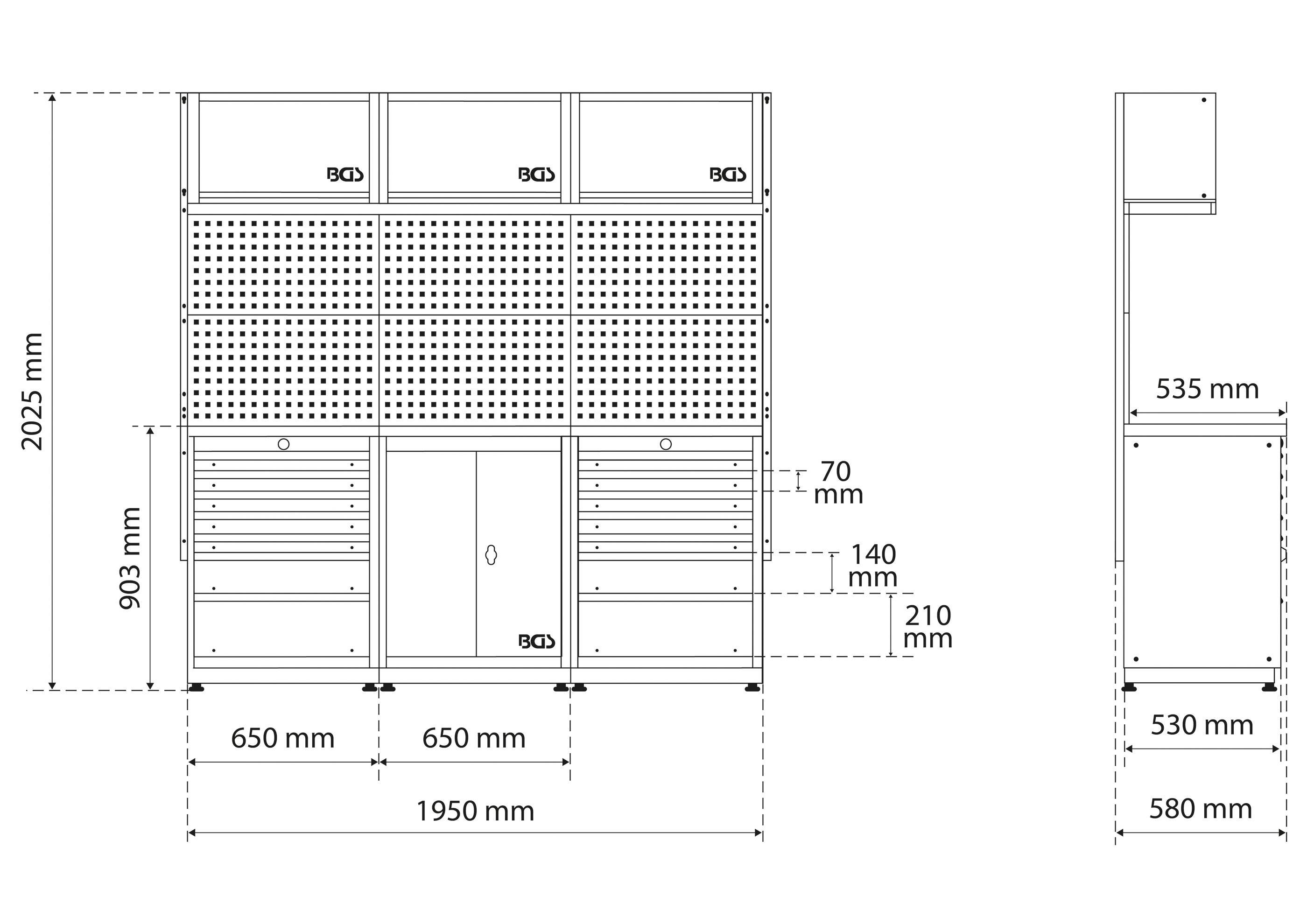 Schrankwand-System Starter-Paket Holz 3 Module-2