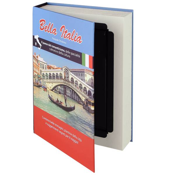 HMF 80935 Buchtresor Geldkassette mit Papierseiten, 23 x 15 x 4 cm, Italien