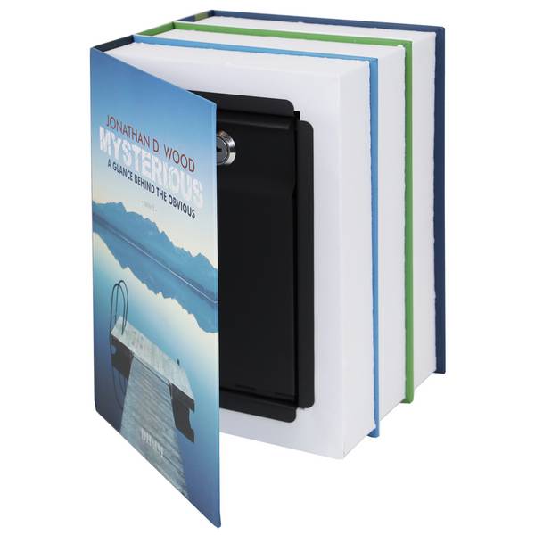 HMF 4312202 Buchtresor Geldkassette XL, 22 x 15 x 13 cm