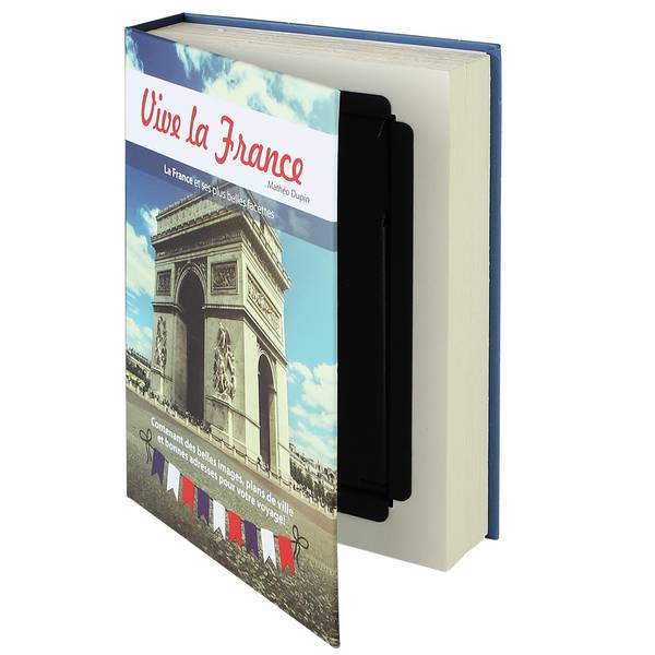 HMF 80925 Buchtresor Geldkassette mit Papierseiten, 23 x 15 x 4 cm, Frankreich
