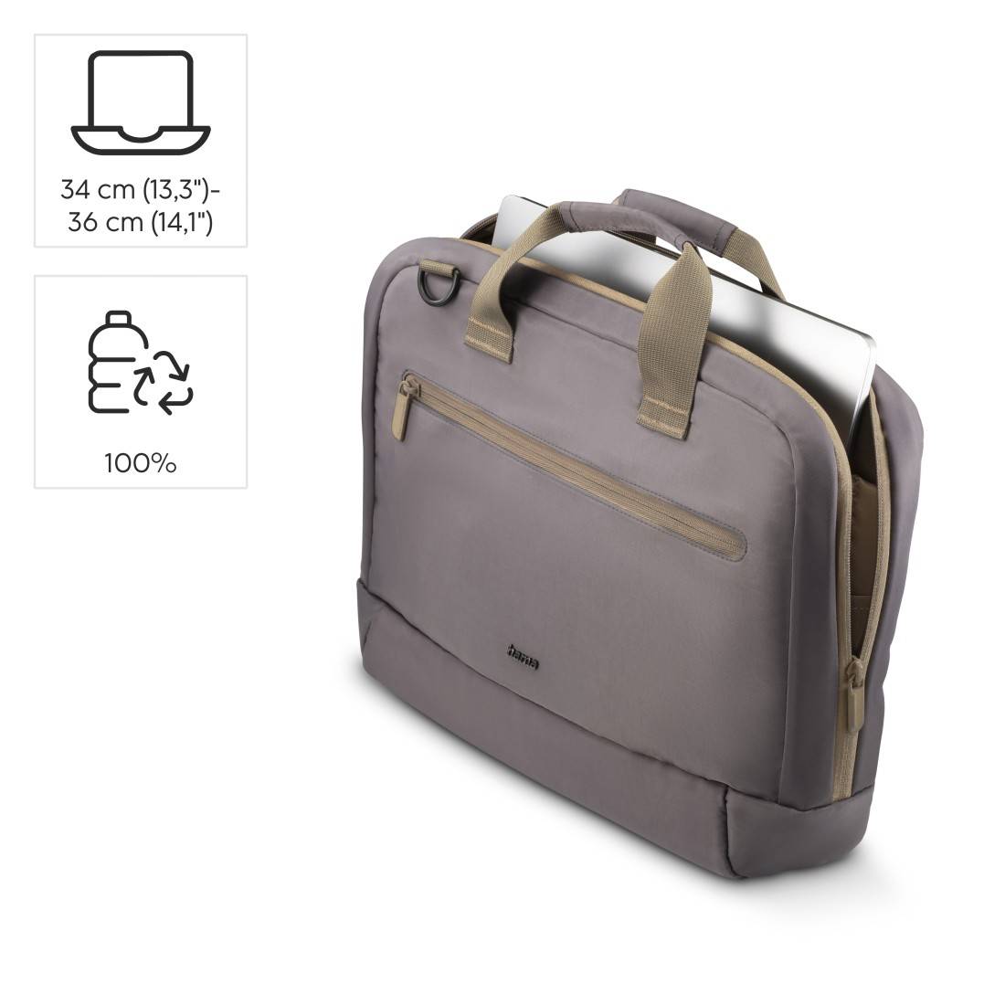 hama 00222049 Laptop-Tasche "Ultra Lightweight", 34 - 36 cm (13,3" - 14,1"), Anthrazit-0