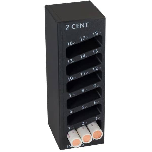 Geldrollenzähler Gero 2 Euro-Cent schwarz