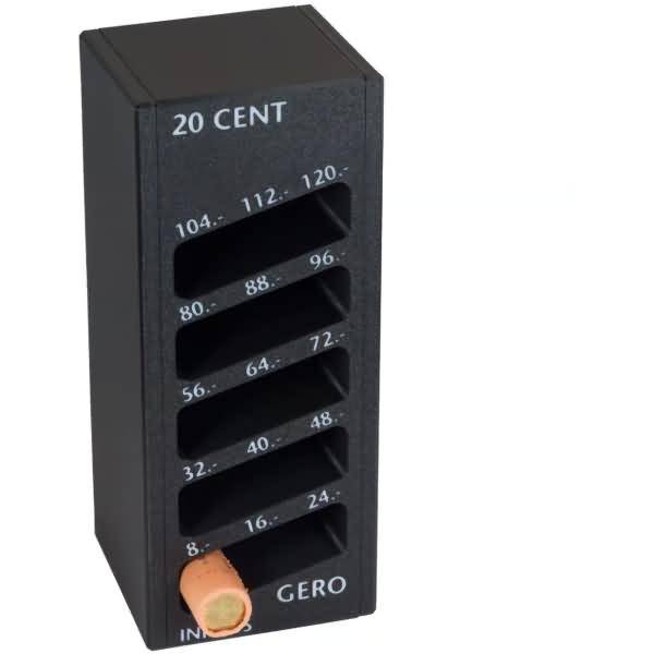 Geldrollenzähler Gero 20 Euro-Cent schwarz