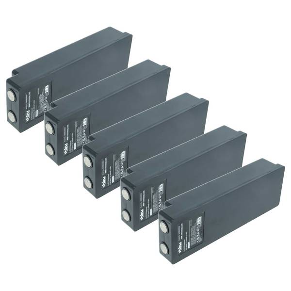 vhbw 5x Akku kompatibel mit Scanreco RSC7230 | YWW0439 Industrie-Funkfernsteuerung Fernbedienung (3000 mAh, 7,2 V, NiMH)
