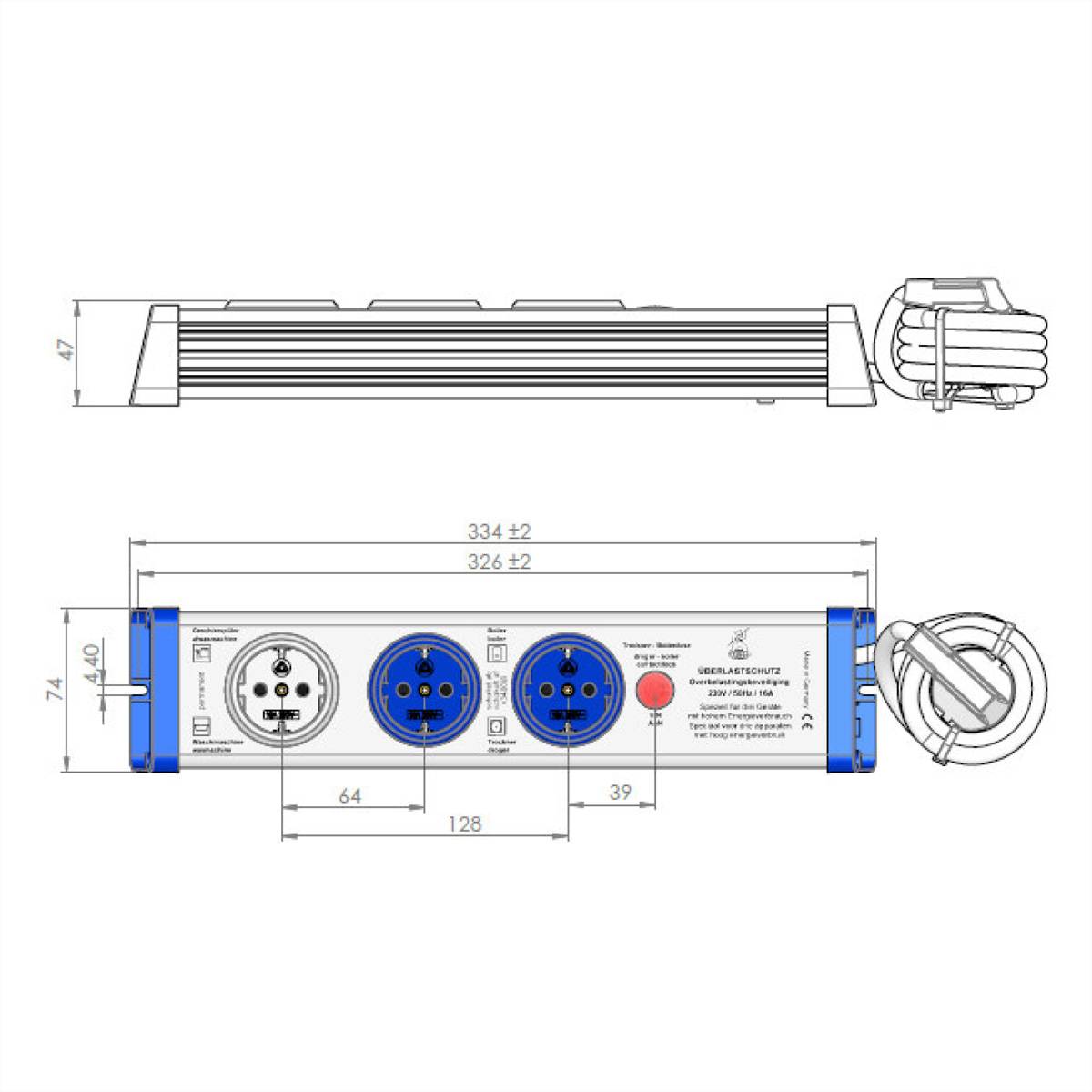 BACHMANN Überlastschutz PDU 3fach Serie 8110-1