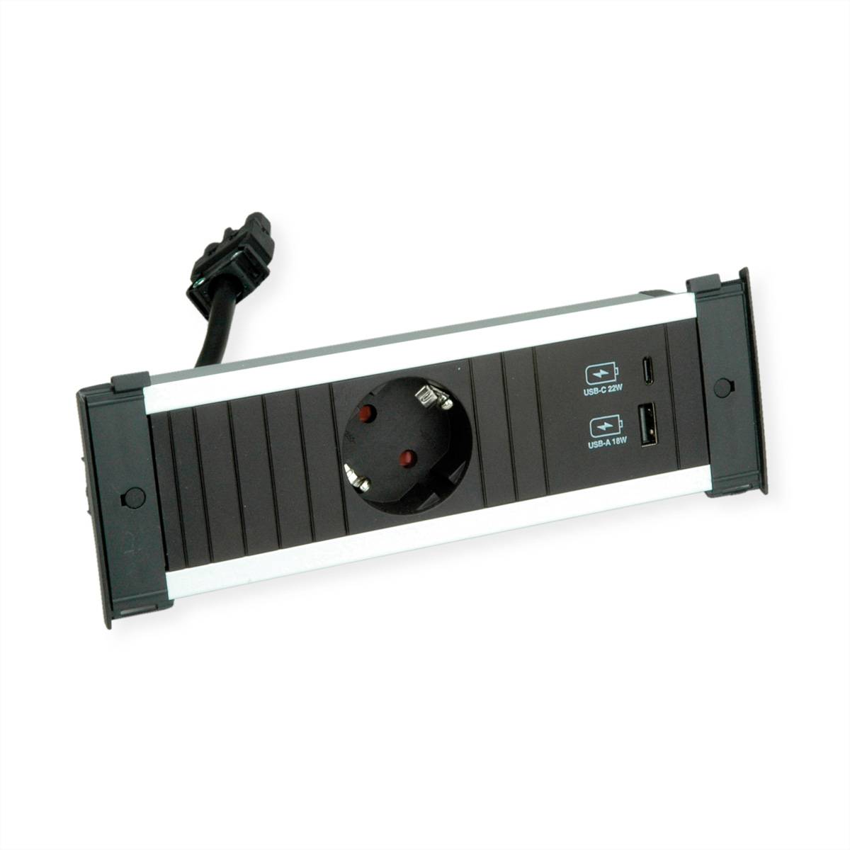 BACHMANN KAPSA S 1xCEE7/3, 1xUSB A/C 22W 0,2m GST18-0