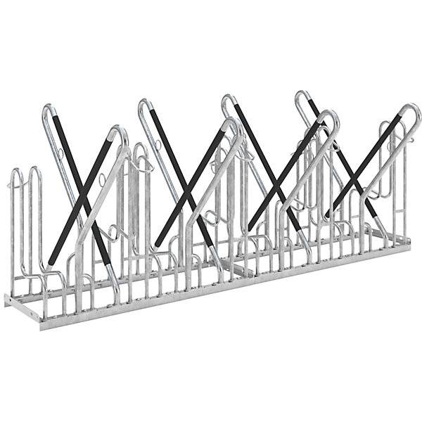 Anlehnparker Modell 4700 XBF zweiseitig 2 x 4 Einstellplätze. WSM Walter Solbach | Metallbau GmbH 78526049-0