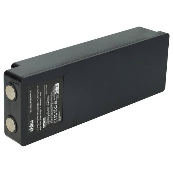 vhbw Akku Ersatz für Scanreco RSC7220 für Industrie-Funkfernsteuerung Fernbedienung (2000 mAh, 7,2 V, NiMH) - Schwarz
