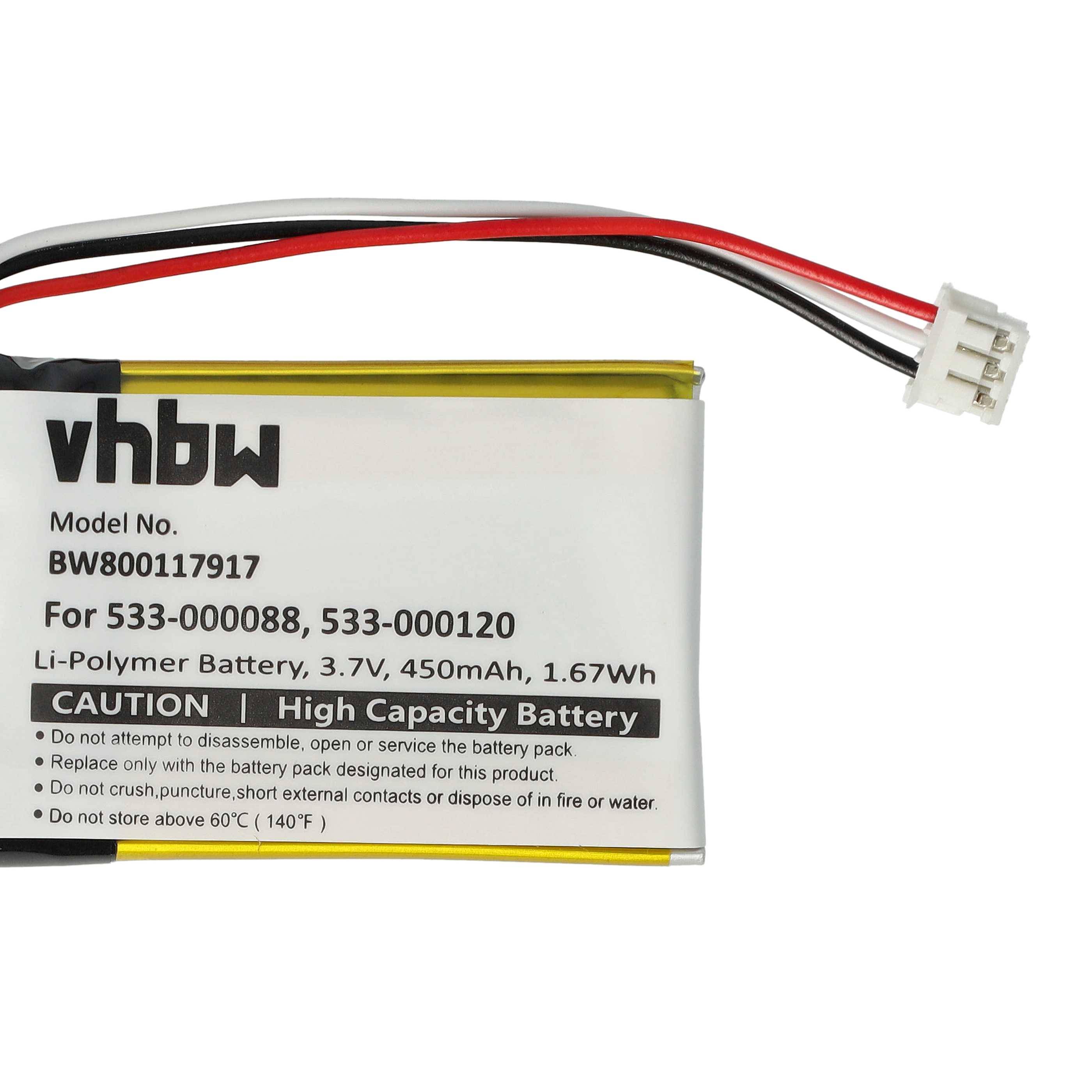 vhbw Akku Ersatz für Logitech L/N: 1412 | AHB303450 für kabellose Maus (450 mAh, 3,7 V, Li-Polymer)-4