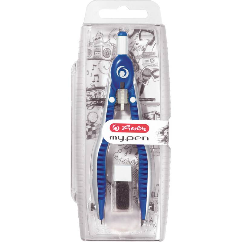 herlitz Schnellverstellzirkel my.pen, blau / weiß-0