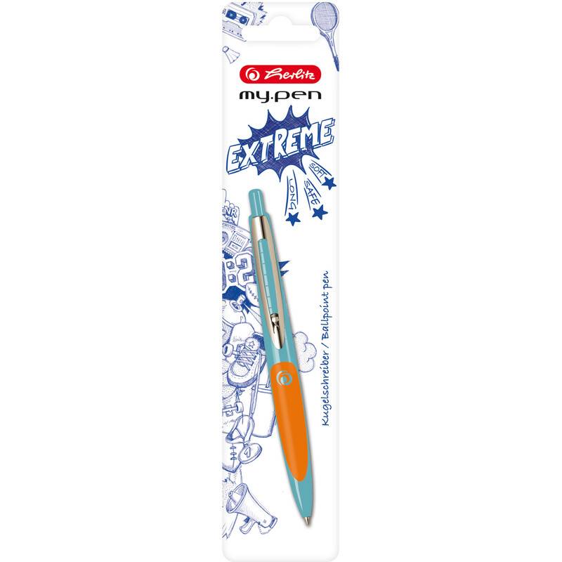 herlitz Druckkugelschreiber my.pen, türkis/orange-0